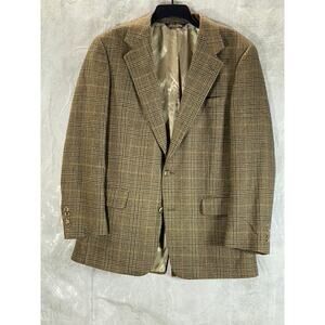 BROOKS BROTHERS 1818 Men's Brown Houndstooth Two-Button Suit Jacket SZ 40R